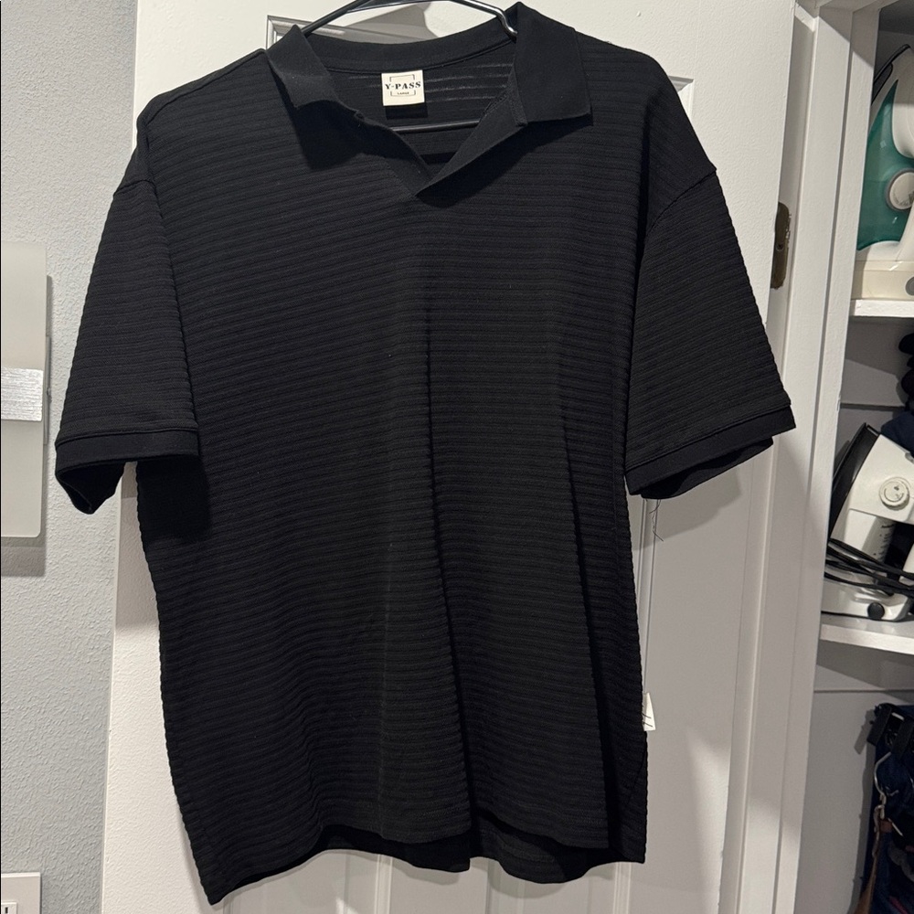Black Striped Polo Shirt